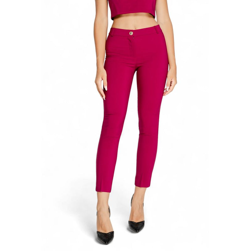 Rinascimento Bordeaux Polyester Pant - Elegant Slim Fit Trousers