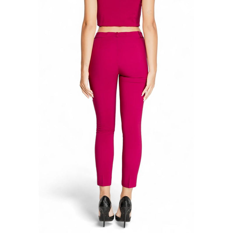 Rinascimento Bordeaux Polyester Pant - Elegant Slim Fit Trousers