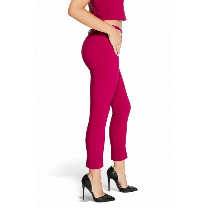 Rinascimento Bordeaux Polyester Pant - Elegant Slim Fit Trousers
