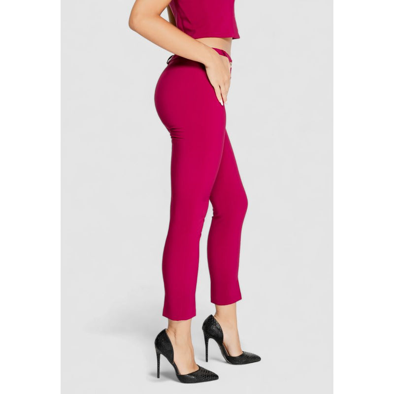 Rinascimento Bordeaux Polyester Pant - Elegant Slim Fit Trousers