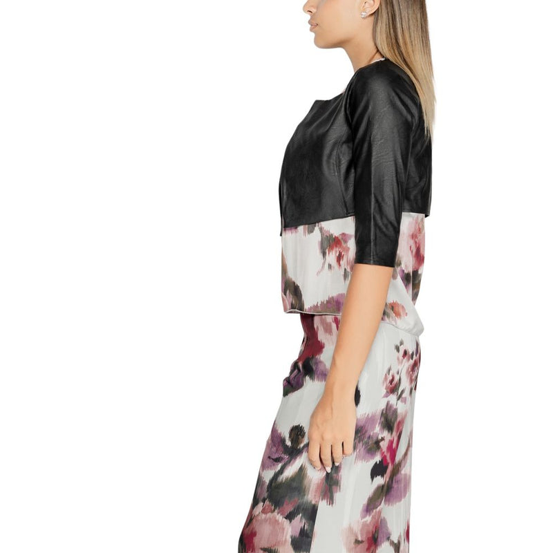 Rinascimento Black Polyethylene Cardigan - Elegant Bolero