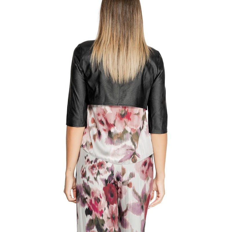 Rinascimento Black Polyethylene Cardigan - Elegant Bolero