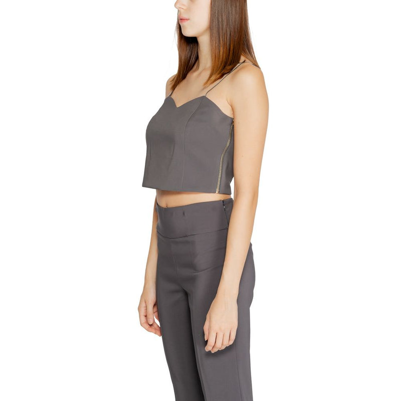 Rinascimento Gray Polyester Top - CFC0120019003