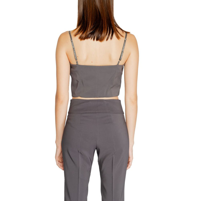 Rinascimento Gray Polyester Top - CFC0120019003