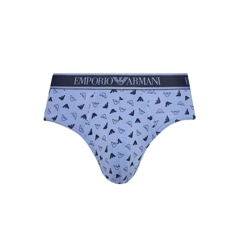 Emporio Armani Underwear Blue Cotton Briefs - Pack of 3