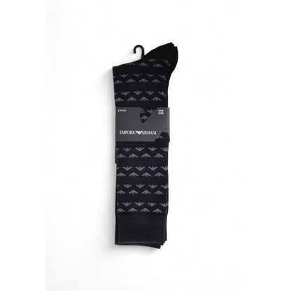 Chaussette en coton noir Emporio Armani