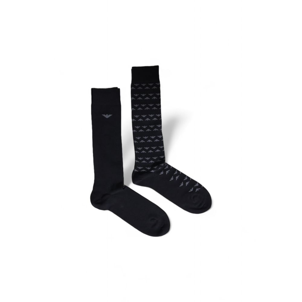 Chaussette en coton noir Emporio Armani