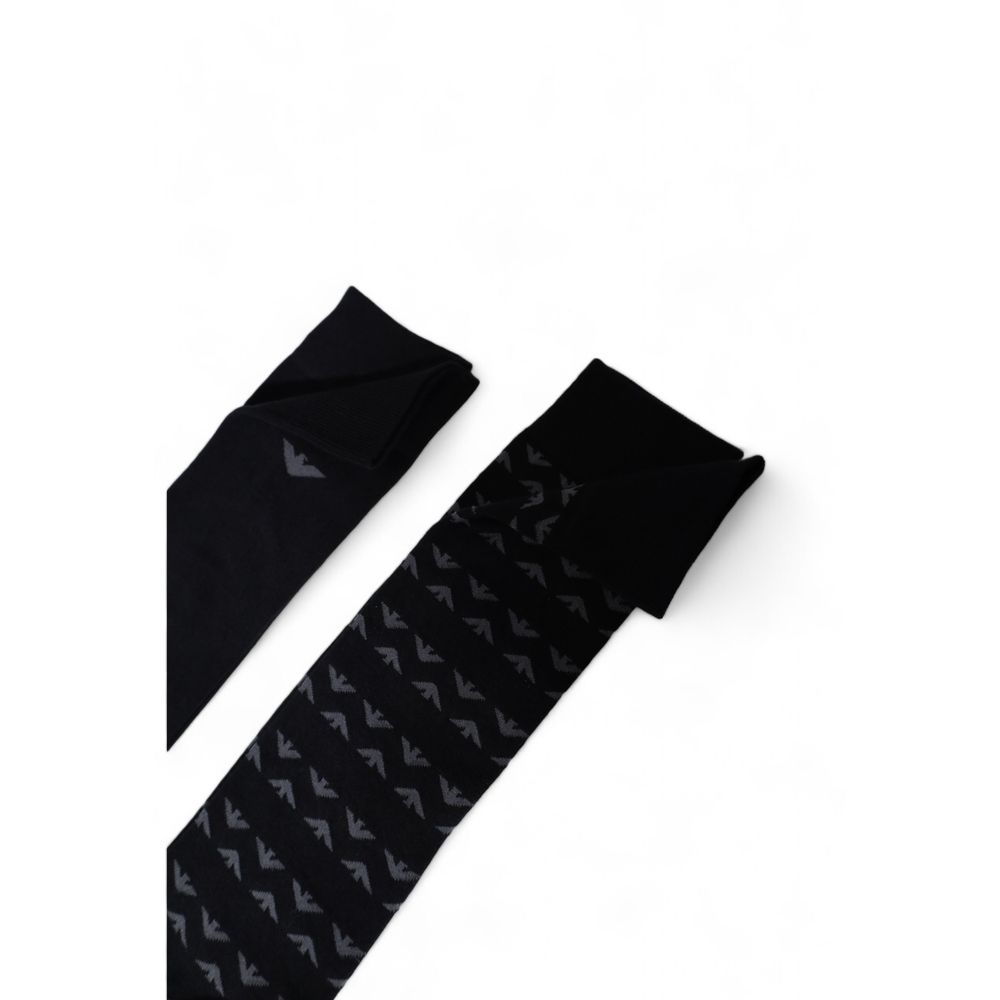 Chaussette en coton noir Emporio Armani