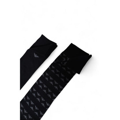 Chaussette en coton noir Emporio Armani
