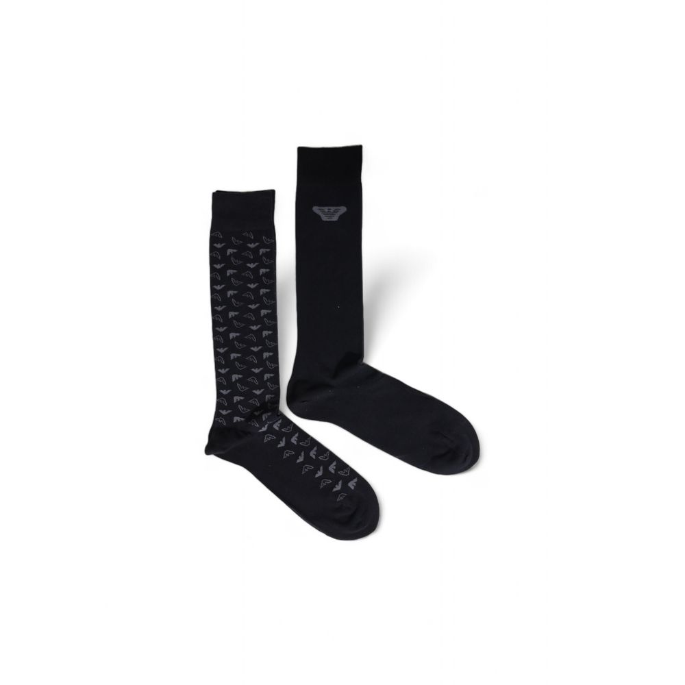 Chaussette en coton noir Emporio Armani