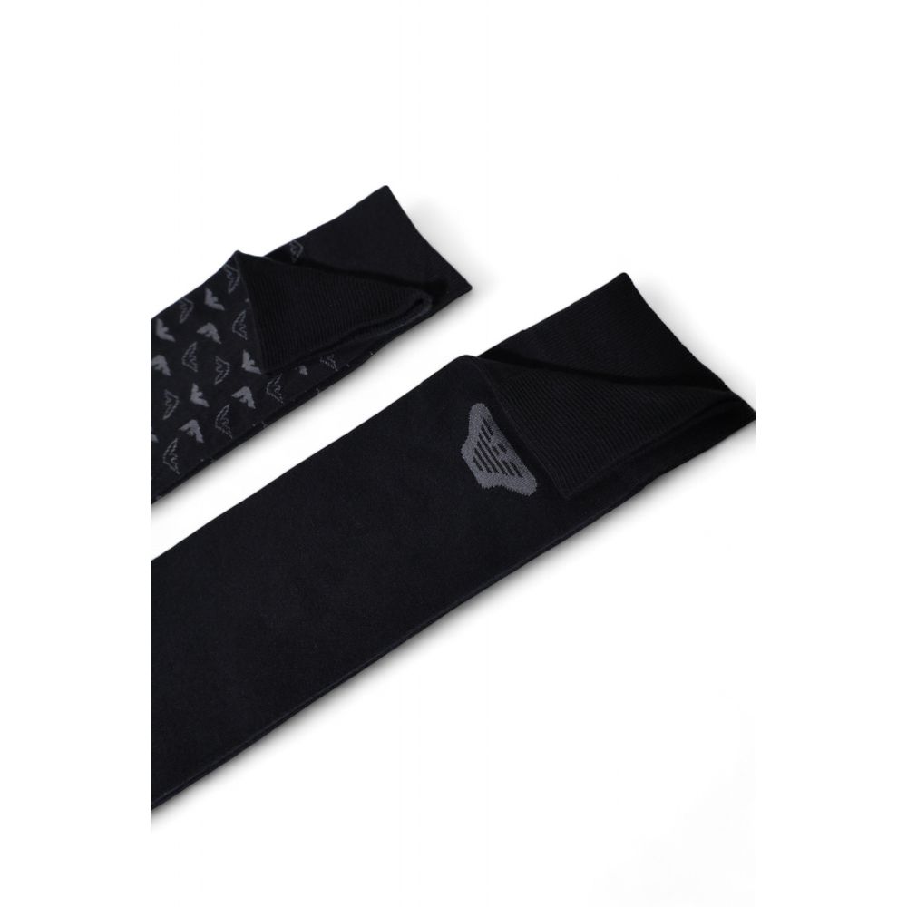 Chaussette en coton noir Emporio Armani
