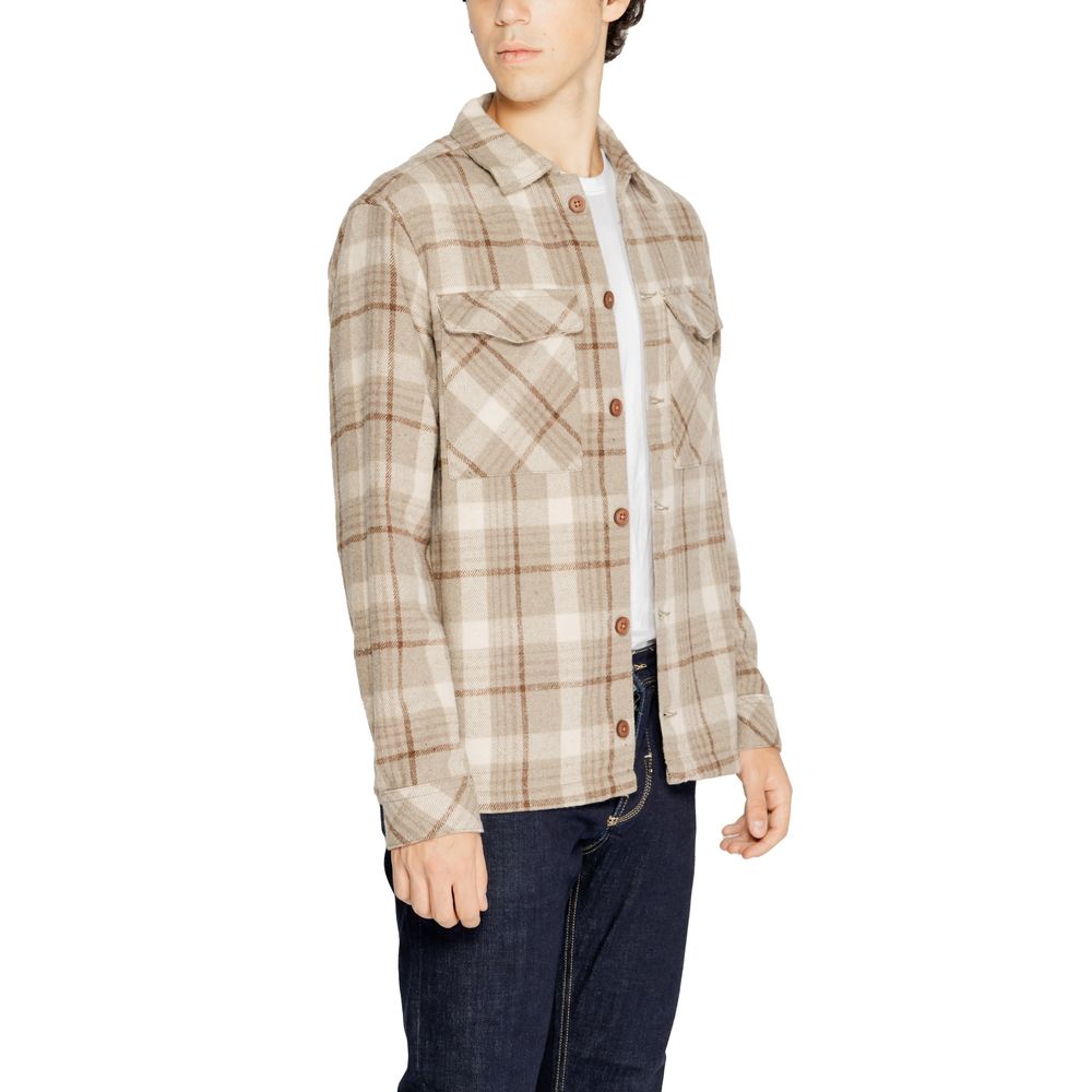 Chemise en polyester beige Hamaki-Ho