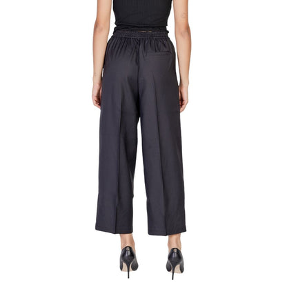ICHI Black Polyester Pant