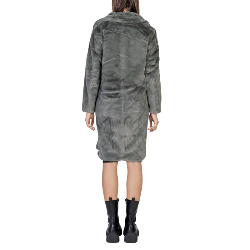 ICHI IHHAYA JA 20112413 Manteau en Fausse Fourrure Noir - Élégant et Polyvalent