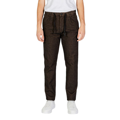 Pantalon en coton brun Hamaki-Ho