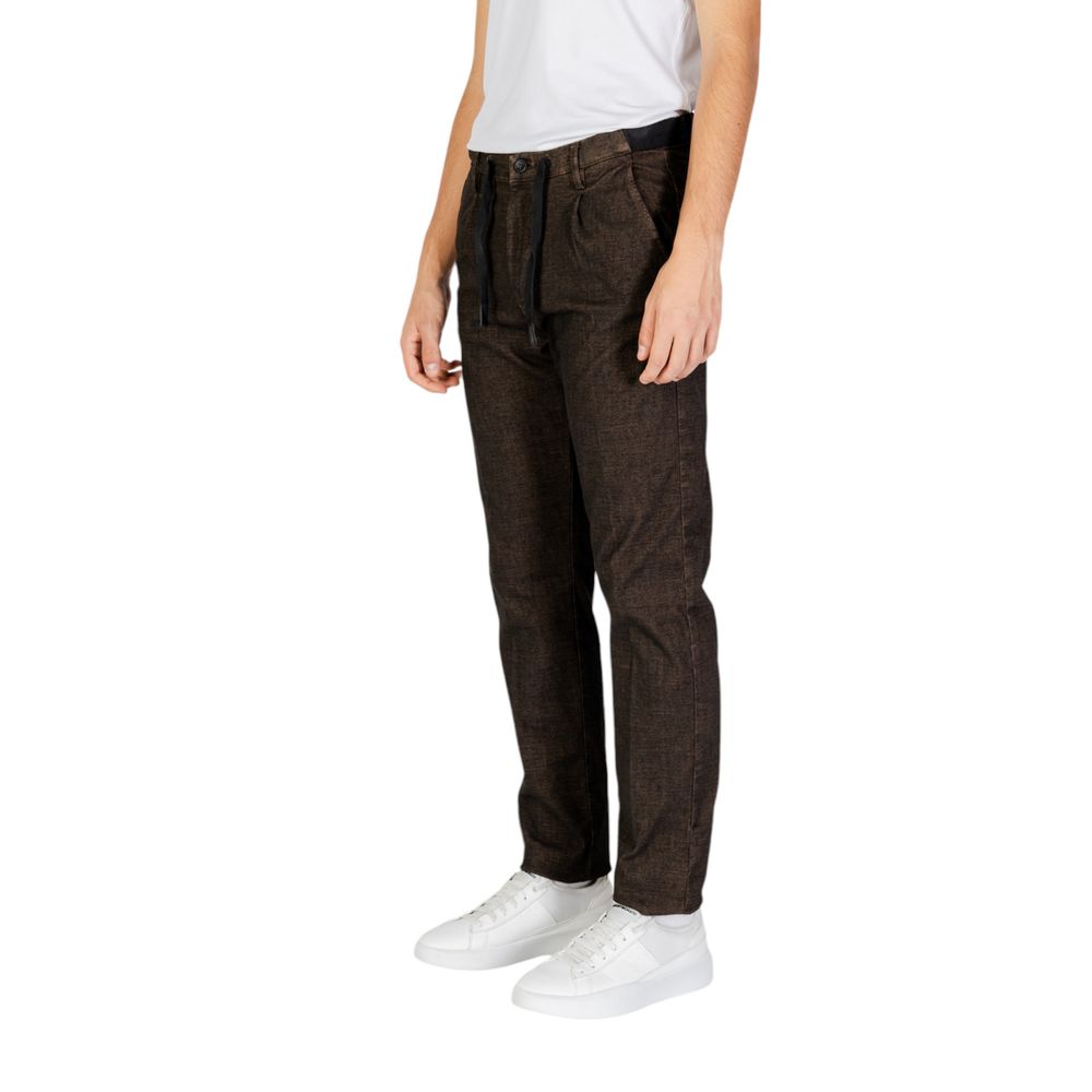 Pantalon en coton brun Hamaki-Ho