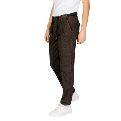Pantalon en coton brun Hamaki-Ho