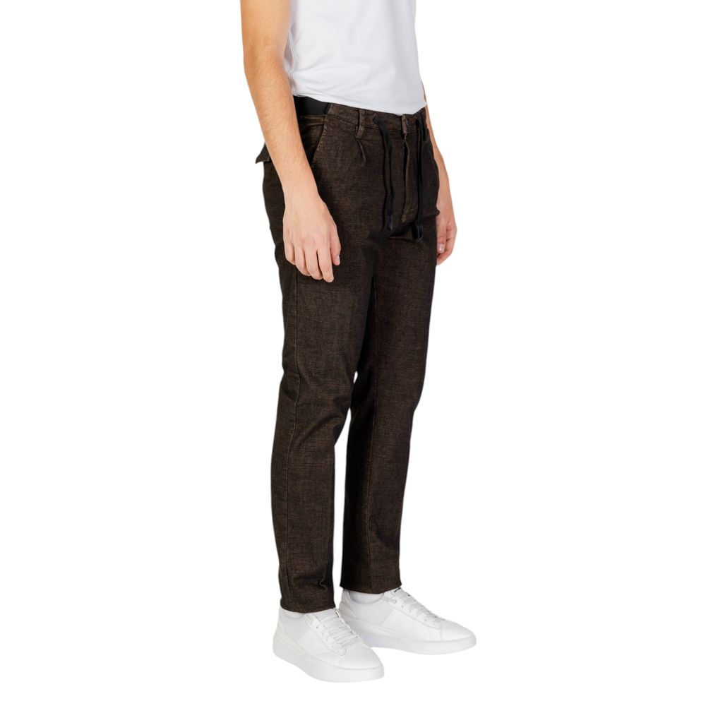 Pantalon en coton brun Hamaki-Ho