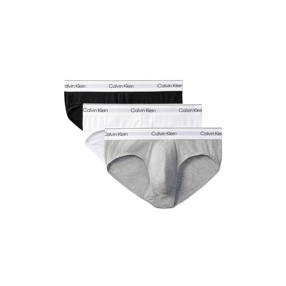 Calvin Klein Underwear Gray Cotton HIP BRIEF 3-Pack for Men