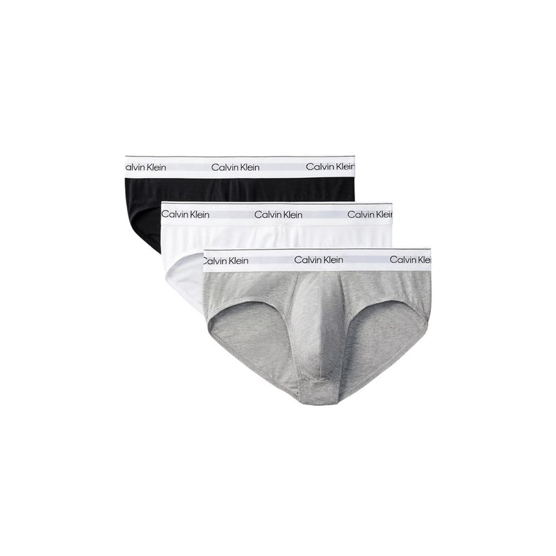 Calvin Klein Underwear Gray Cotton HIP BRIEF 3-Pack for Men