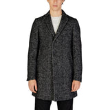 Manteau en polyester noir Hamaki-Ho
