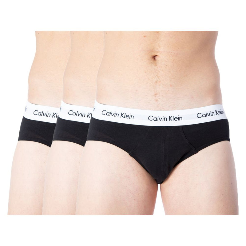 Calvin Klein Underwear Black Cotton Hip Briefs - 3 Pack