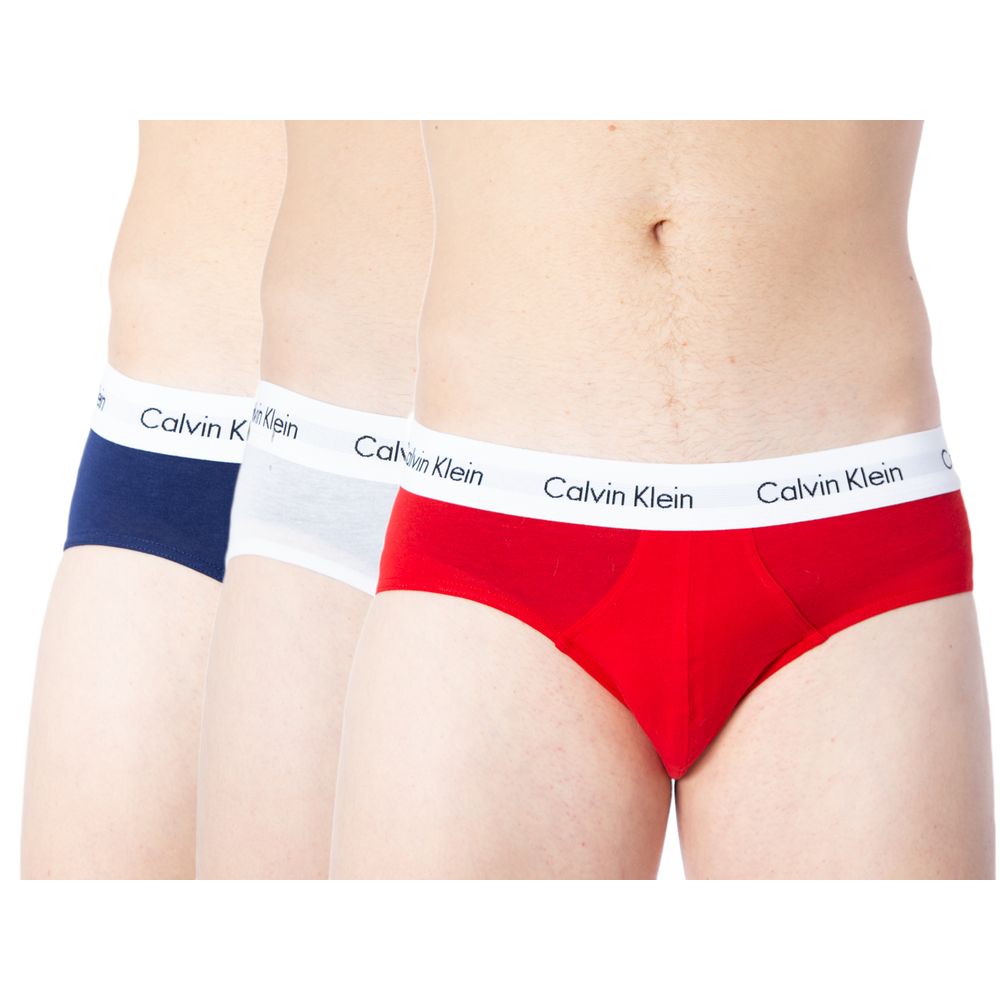 Calvin Klein Underwear Red Cotton Hip Briefs - 3 Pack