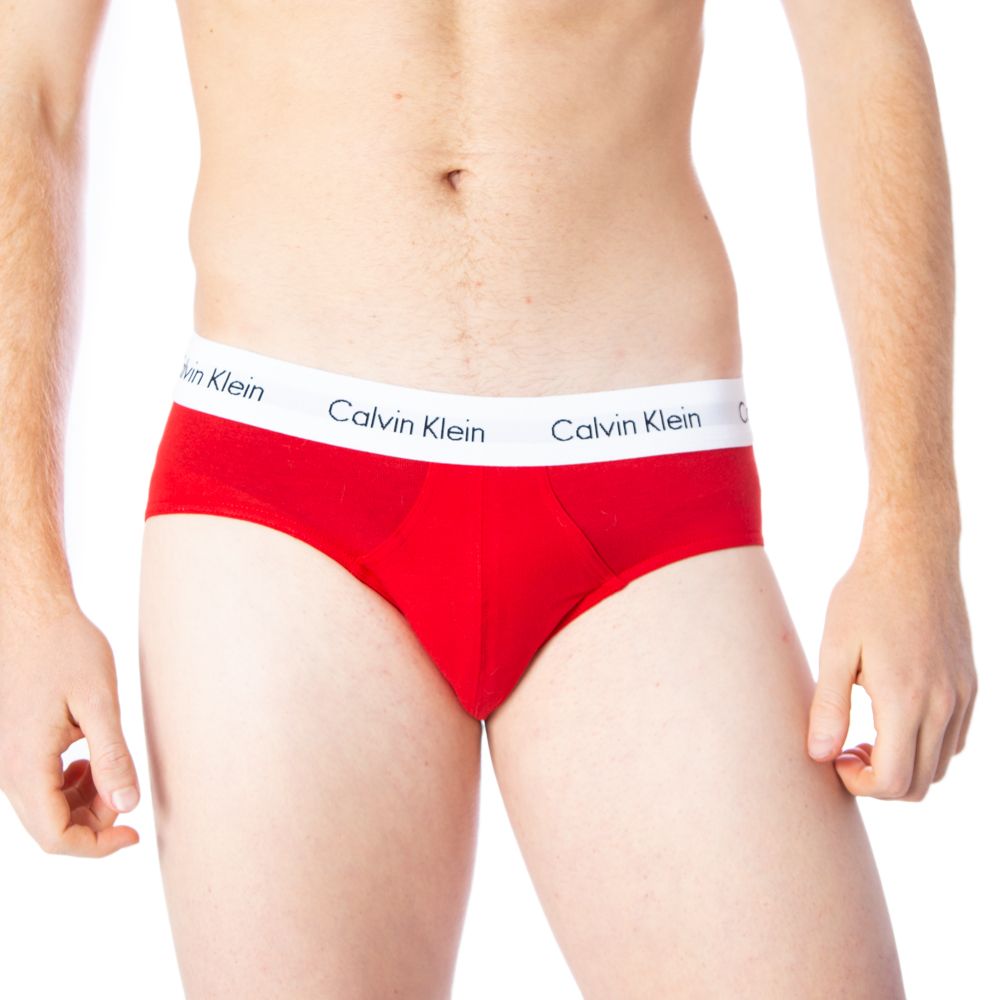 Calvin Klein Underwear Red Cotton Hip Briefs - 3 Pack