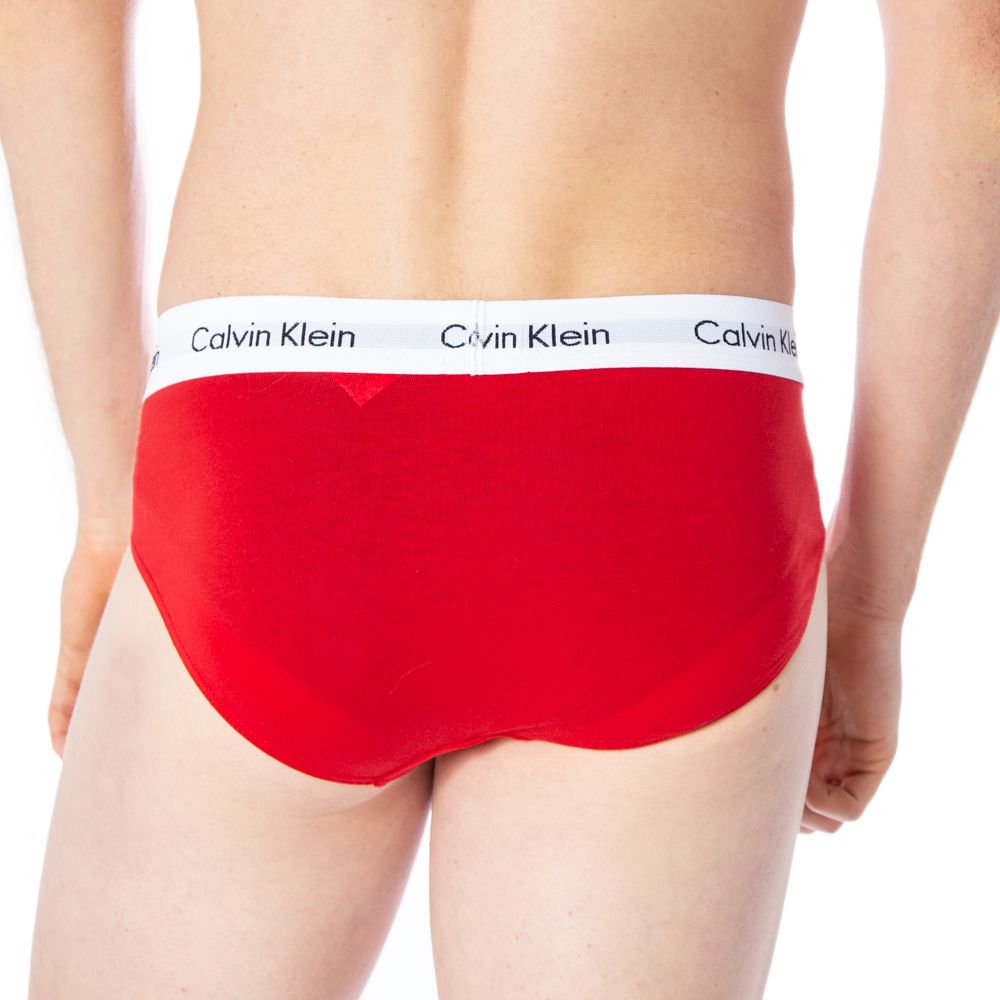 Calvin Klein Underwear Red Cotton Hip Briefs - 3 Pack