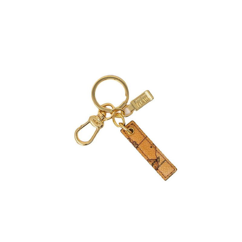 Alviero Martini Prima Classe Porte-Clés en Cuir Beige - Accessoire Élégant