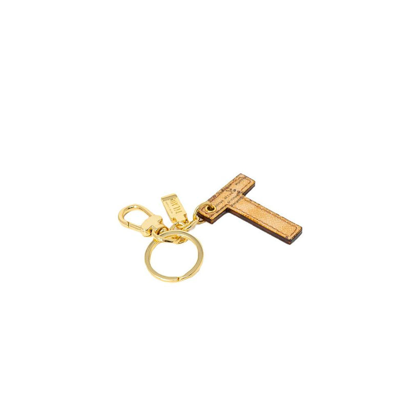 Alviero Martini Prima Classe Porte-Clés en Cuir Beige - Accessoire Élégant