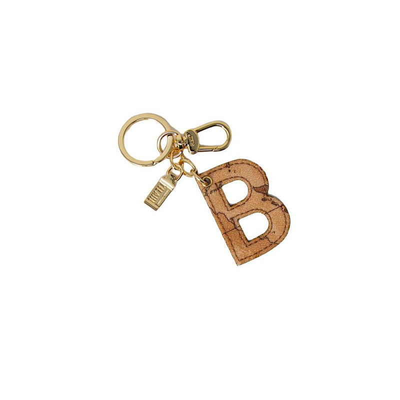 Alviero Martini Prima Classe Porte-Clés Beige en Coton - Accessoire Élégant