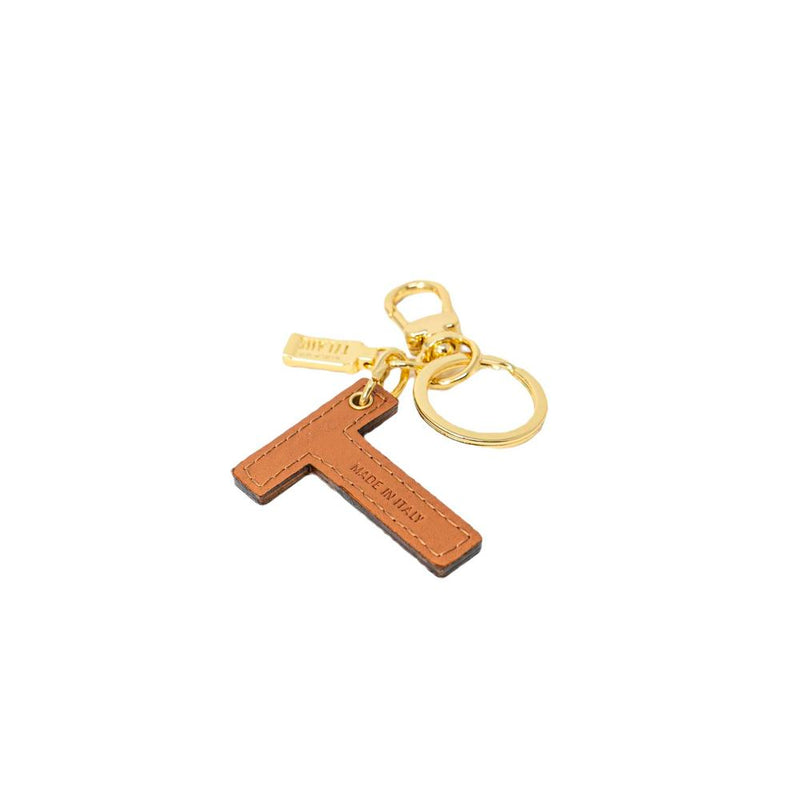 Alviero Martini Prima Classe Porte-Clés en Cuir Beige - Accessoire Élégant