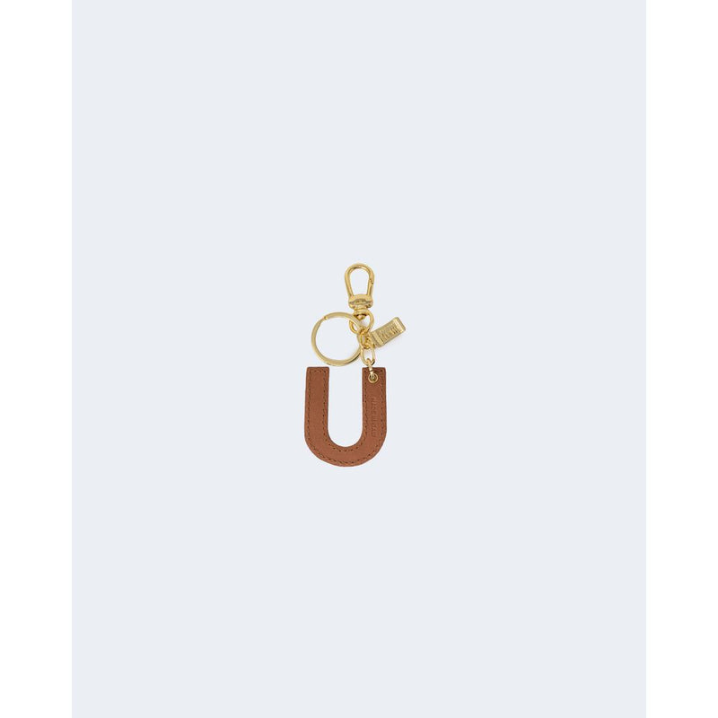Alviero Martini Prima Classe Porte-Clés en Cuir Beige - Lettre U