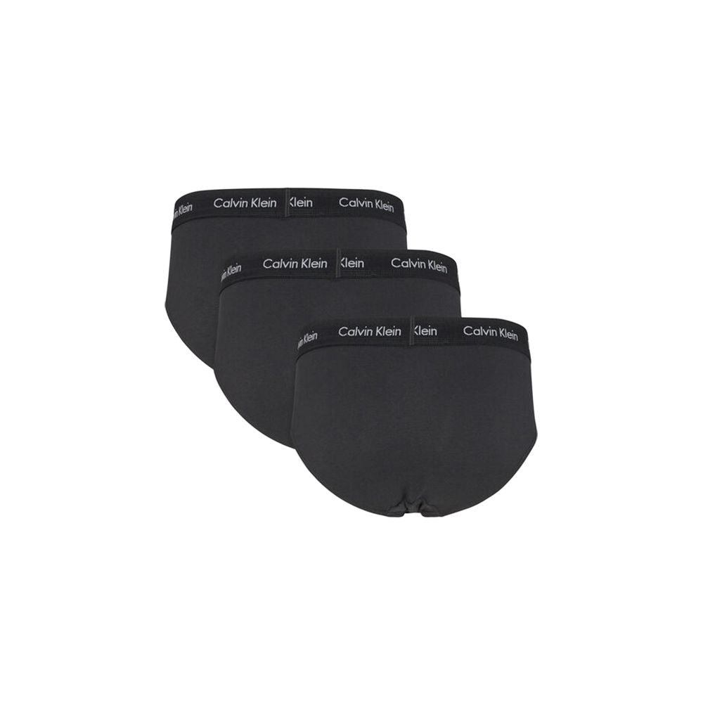 Calvin Klein Underwear Black Elastane Hip Briefs - 3 Pack