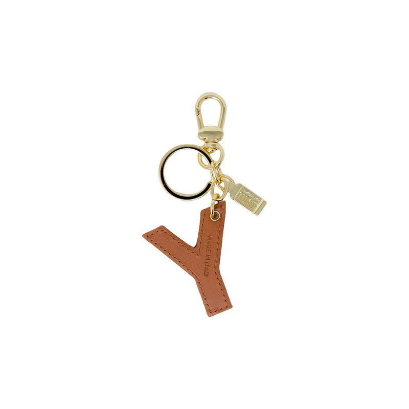 Alviero Martini Prima Classe Porte-Clés en Cuir Écologique Beige