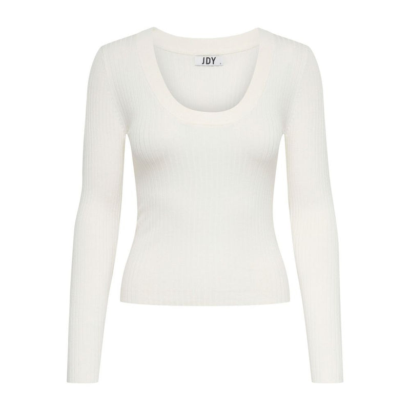 Jacqueline De Yong JDYPLUM YSLA L/S O-NECK Women's Top - White