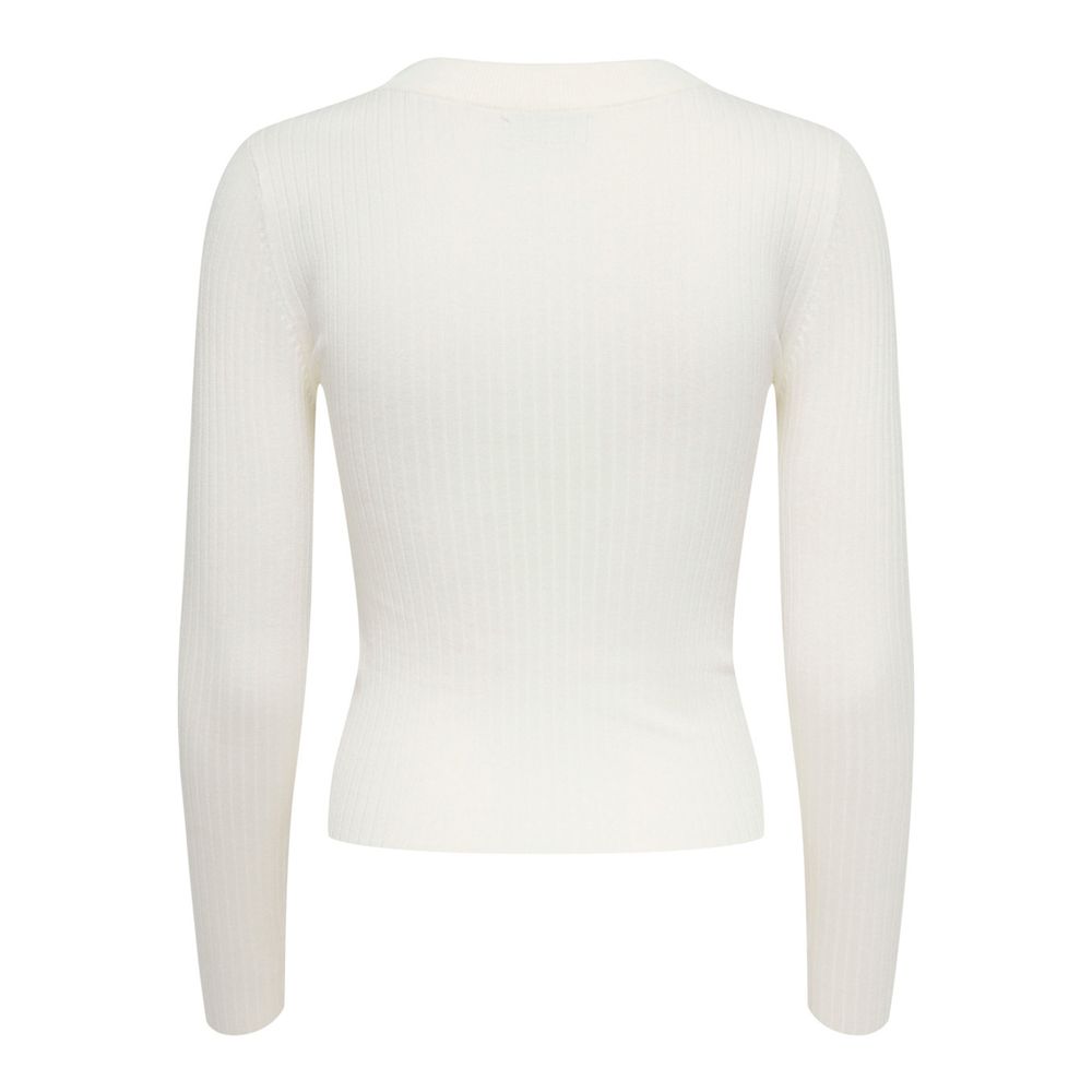 Jacqueline De Yong JDYPLUM YSLA L/S O-NECK Women's Top - White