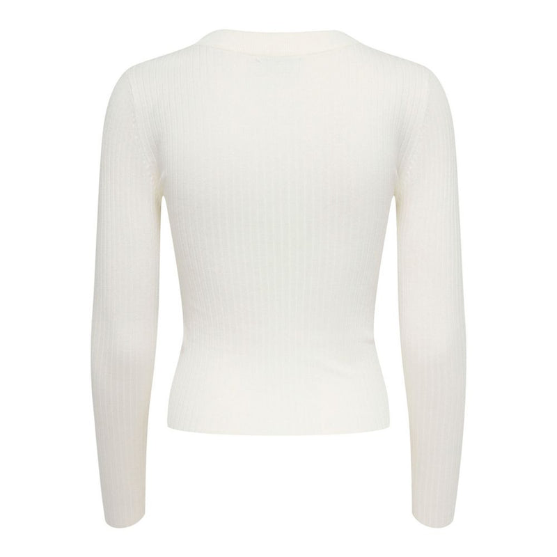 Jacqueline De Yong JDYPLUM YSLA L/S O-NECK Women's Top - White