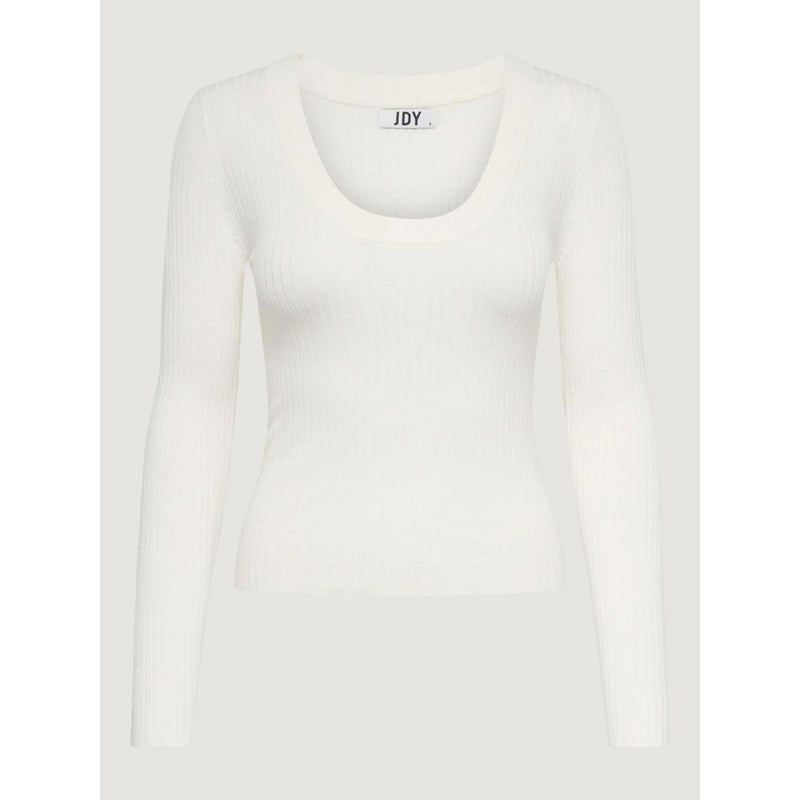 Jacqueline De Yong JDYPLUM YSLA L/S O-NECK Women's Top - White