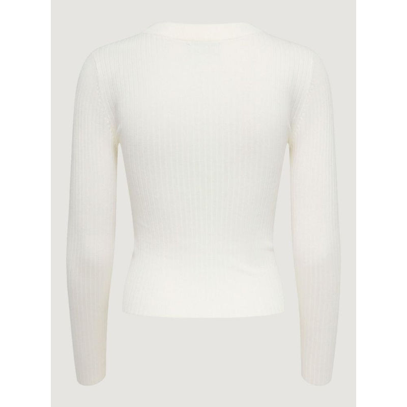 Jacqueline De Yong JDYPLUM YSLA L/S O-NECK Women's Top - White