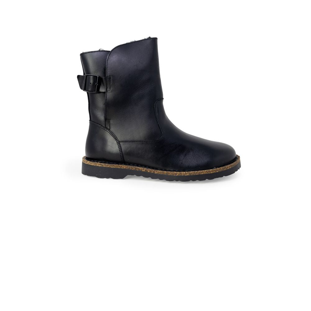 Birkenstock Uppsala Shearling Black Leather Ankle Boots