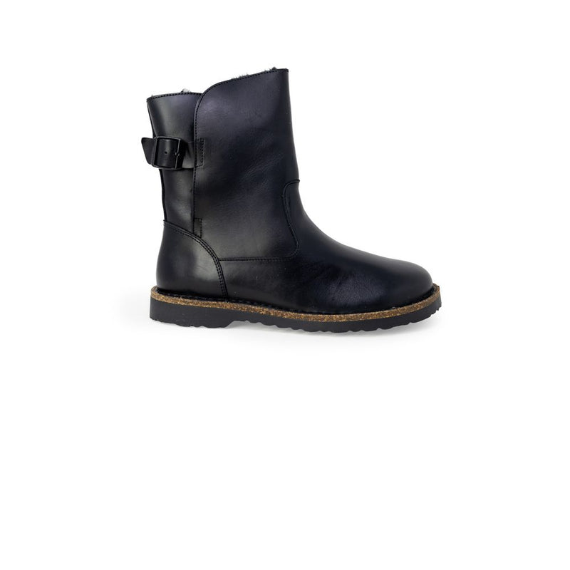 Birkenstock Uppsala Shearling Black Leather Ankle Boots