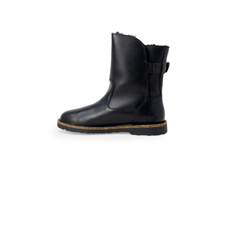 Birkenstock Uppsala Shearling Black Leather Ankle Boots