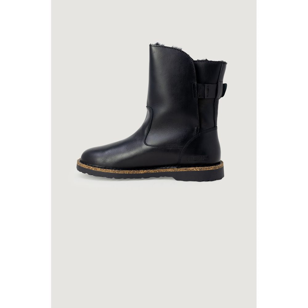 Birkenstock Uppsala Shearling Black Leather Ankle Boots