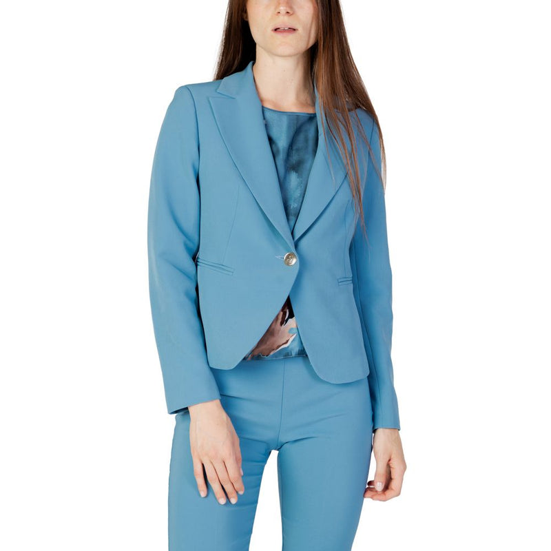 Rinascimento REWI Turquoise Polyester Blazer for Women