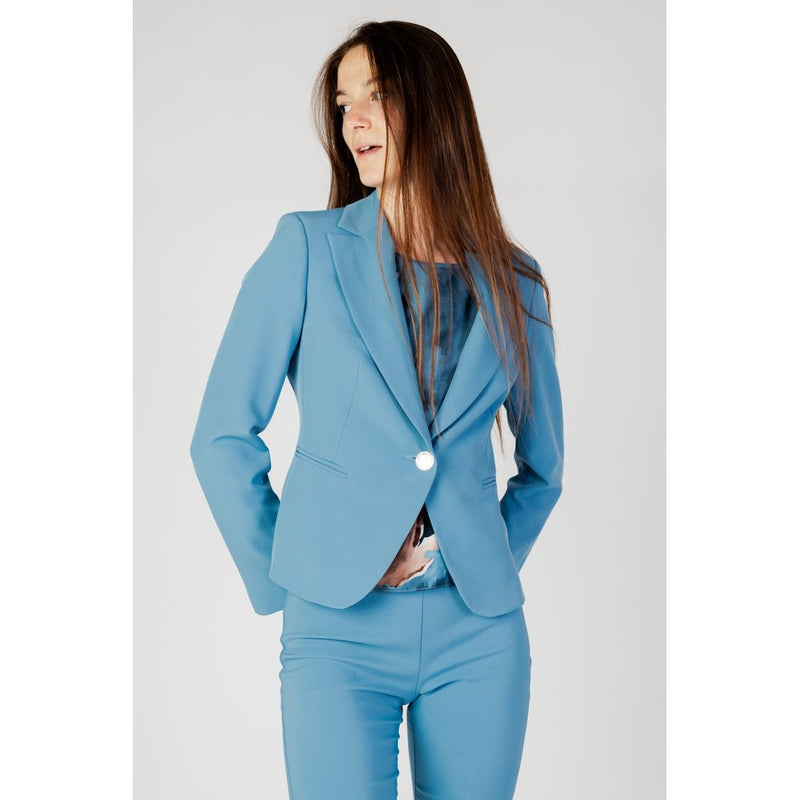 Rinascimento REWI Turquoise Polyester Blazer for Women