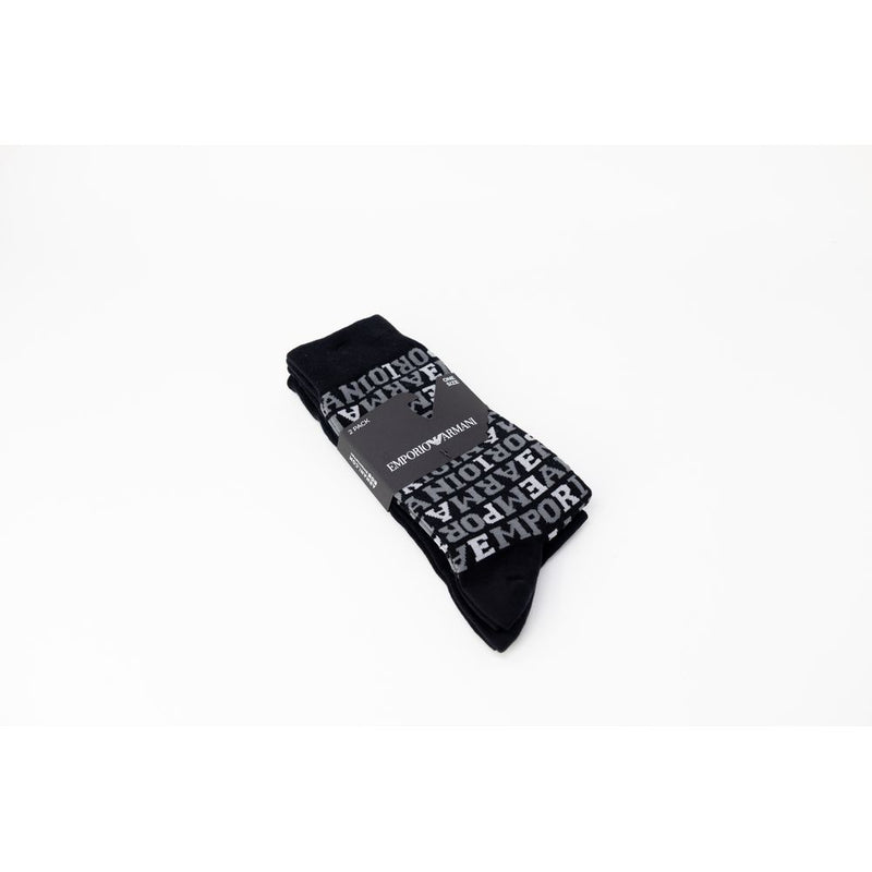 Emporio Armani Underwear Chaussettes Noires en Coton - Confort et Élégance