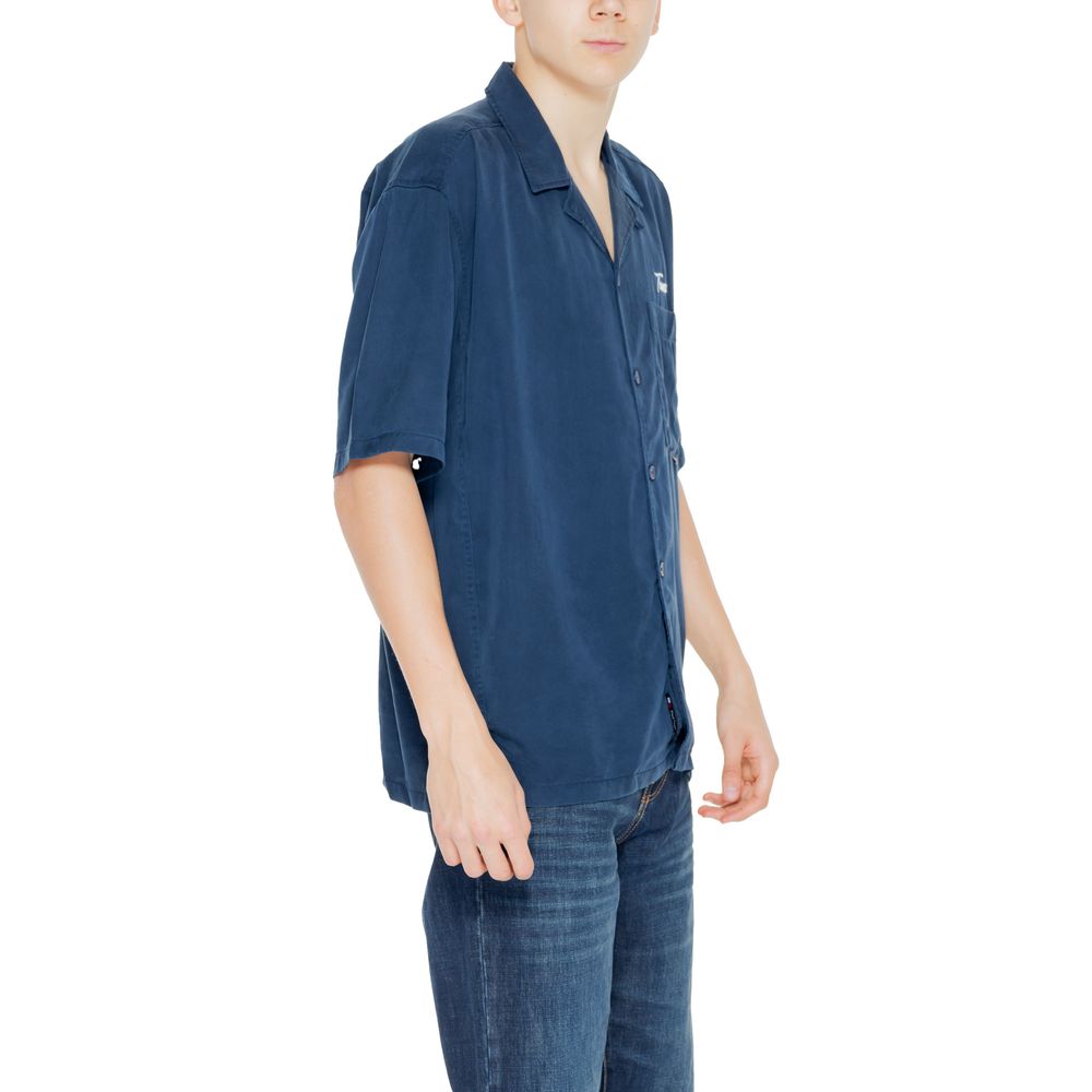 Short en lyocell bleu à manches courtes Tommy Hilfiger