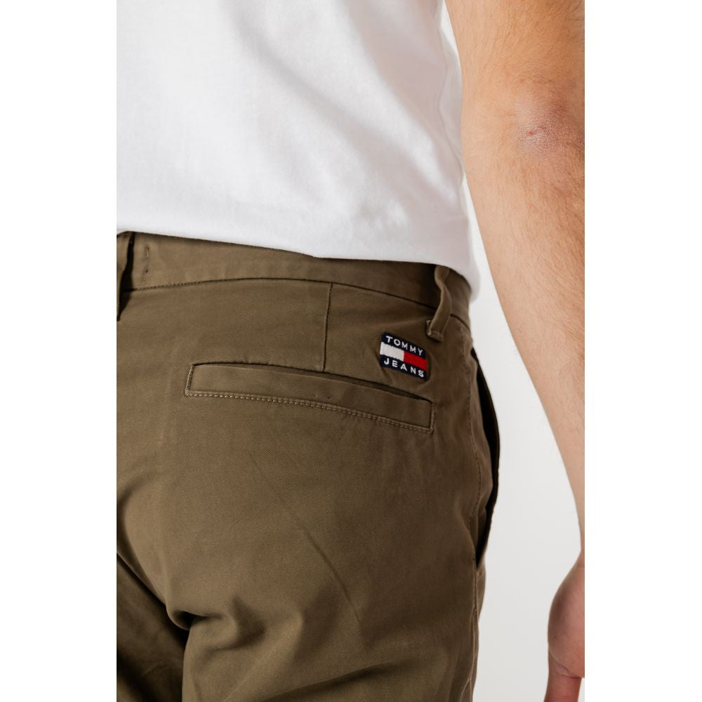 Tommy Hilfiger Jeans Groene Biologische Katoenen Broek